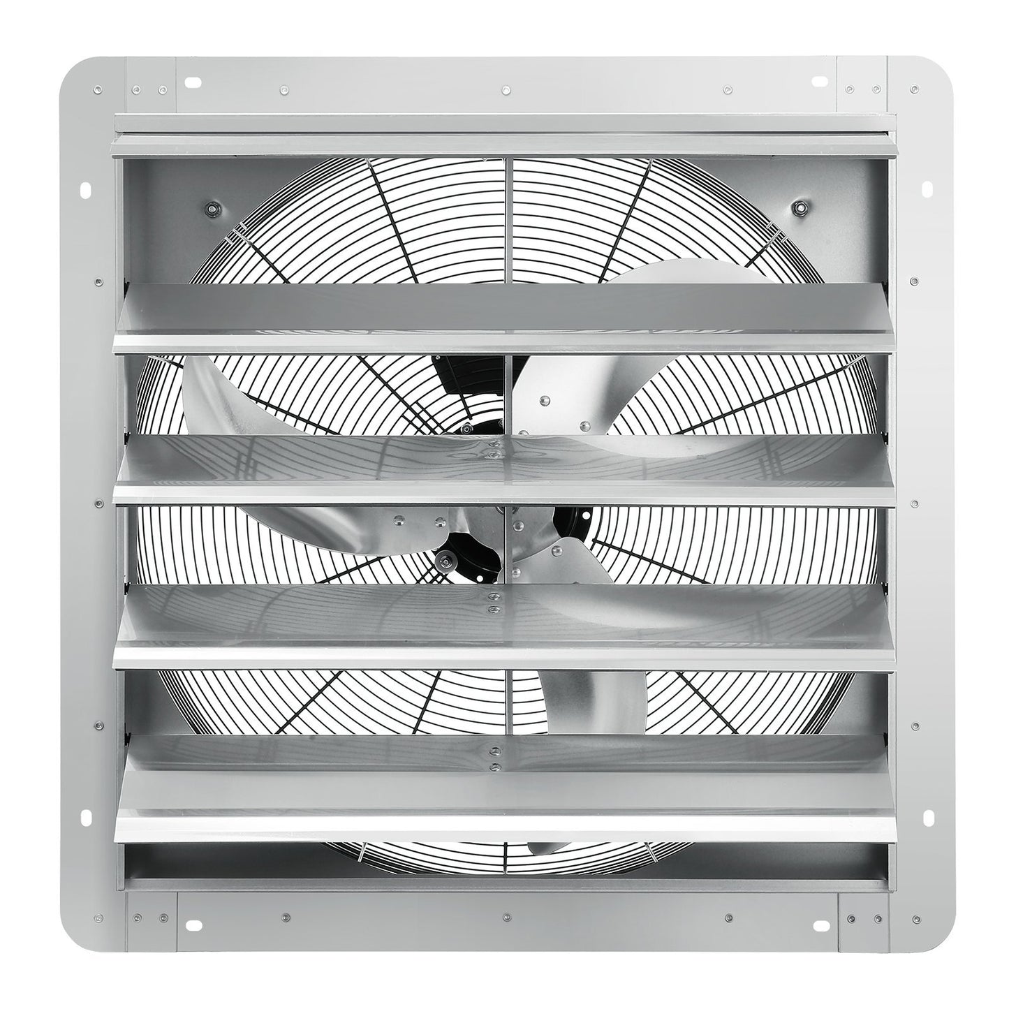 24 Shutter Exhaust Fan, High-speed 3320 CFM, Aluminum Wall Mount Attic Fan With AC-motor, Ventilation And Cooling For Greenhouses, Garages, Sheds, Shops, FCC