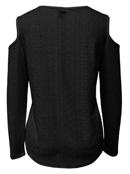 Ladies' Off-the-shoulder Long-sleeved Top