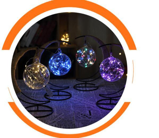LED creative hand rope rattan ball copper wire lamp lamp room bedroom decoration lamp Christmas lamp light night lamp