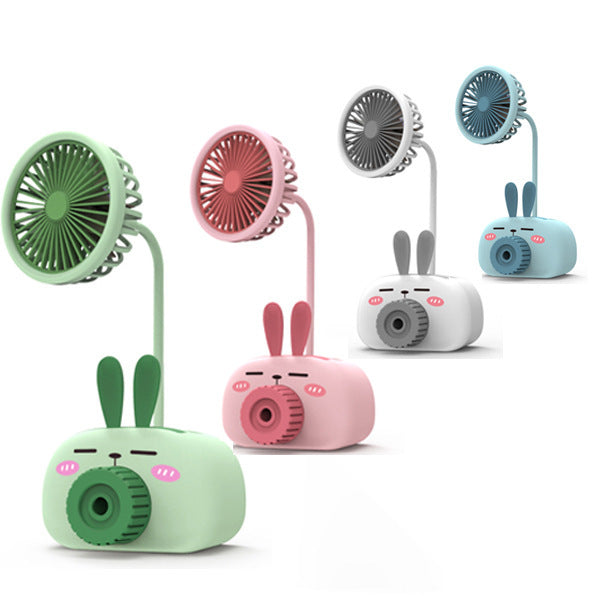 Portable Mini Fan Cartoon Piggy Bear USB Powered Table Fan Desktop Fan Cute Desktop Cooling Fan for Home Office Air Cooling Fan