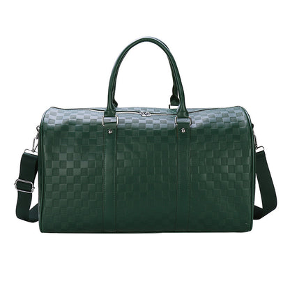 Women's Fashion Plaid Embossed Travel Bag