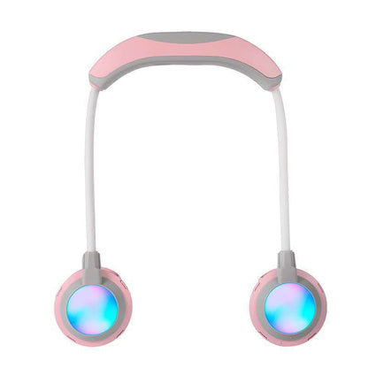 Leafless running cooling hanging neck fan