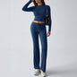 T-shirt Solid Color Trousers Suit Women's Clothing