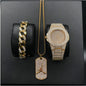 Mens Watches Luxury Brand Fashion Diamond Date Quartz Watch