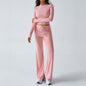 T-shirt Solid Color Trousers Suit Women's Clothing