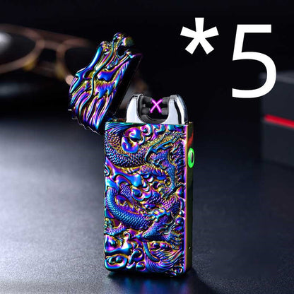 Rechargeable lighter creative metal windproof cigarette lighter