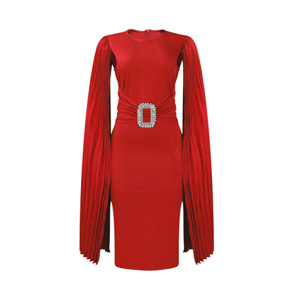 Solid Color Sheath Plus Size Dress