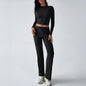 T-shirt Solid Color Trousers Suit Women's Clothing