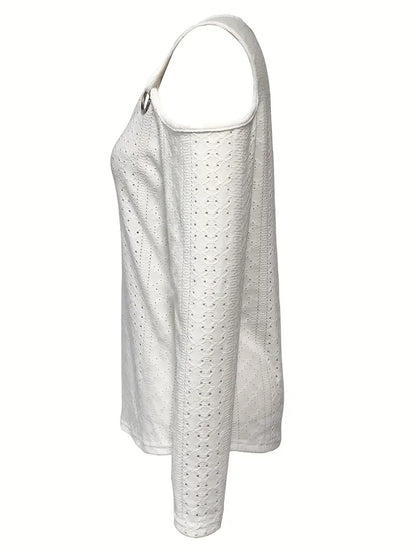 Ladies' Off-the-shoulder Long-sleeved Top