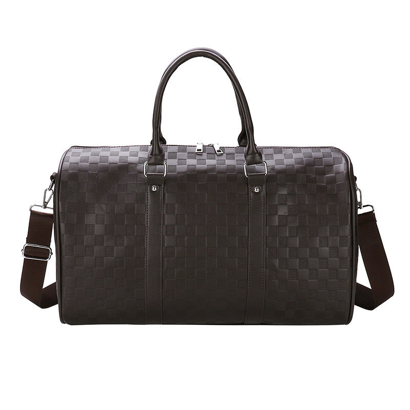 Women's Fashion Plaid Embossed Travel Bag