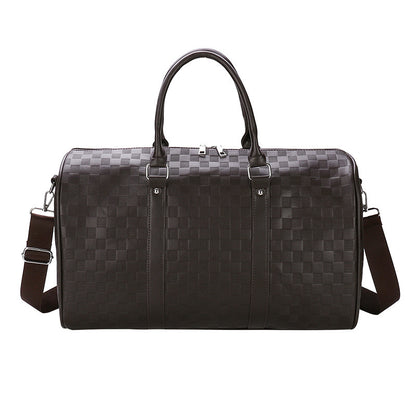Women's Fashion Plaid Embossed Travel Bag