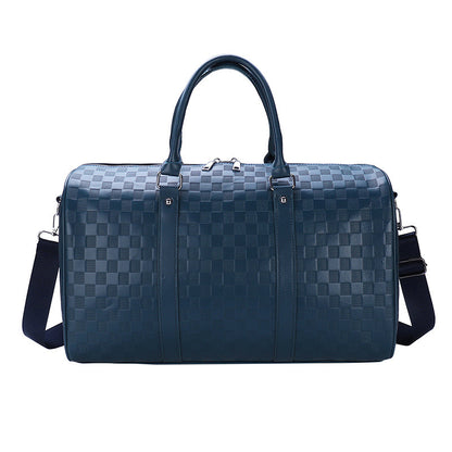 Women's Fashion Plaid Embossed Travel Bag
