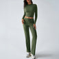 T-shirt Solid Color Trousers Suit Women's Clothing