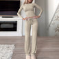 T-shirt Solid Color Trousers Suit Women's Clothing