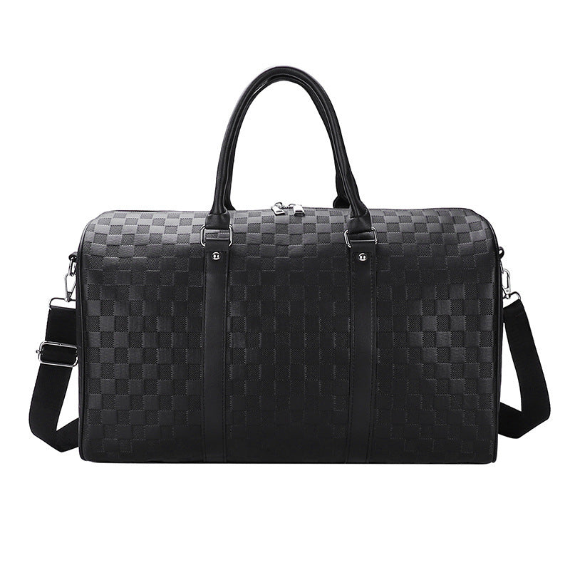 Women's Fashion Plaid Embossed Travel Bag