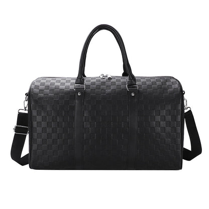 Women's Fashion Plaid Embossed Travel Bag