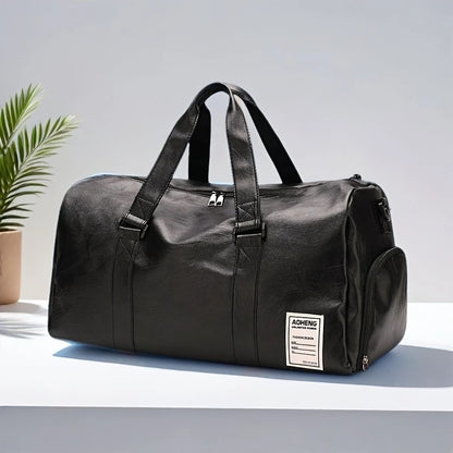 Sport Fitness Bag, Travel Bag, Black Stylish Business Travel Bag, Separate Shoe Depot, Zip Off, For Gym, Sport, Travel, Waterproof