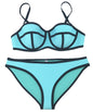 New Style Neoprene Screened Bikini Ladies Swimwear Swimsuit